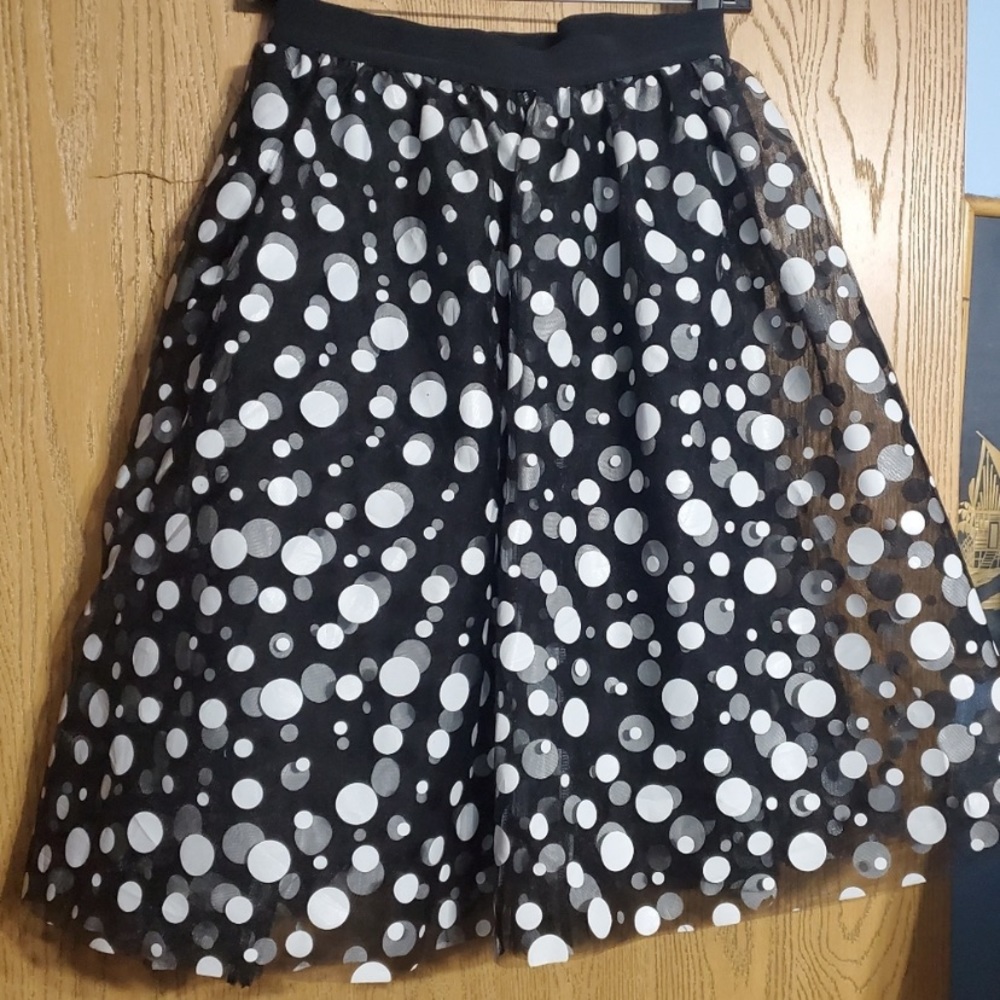Lane Bryant polka dot tulle midi skirt 26/28
